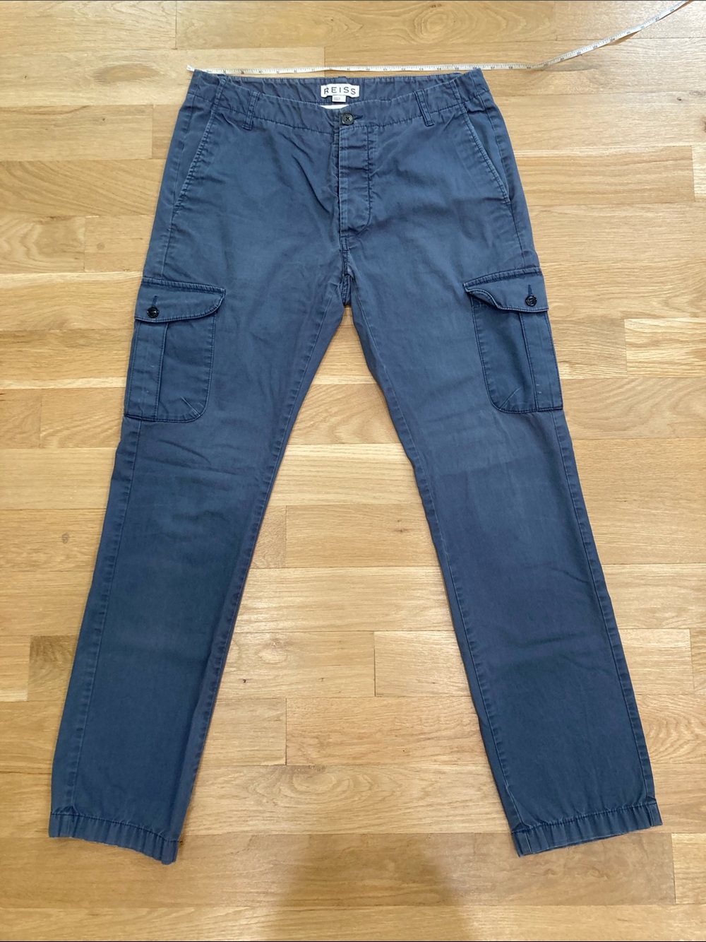 Reiss Men's Slim Blue Cargo Trousers size 32
